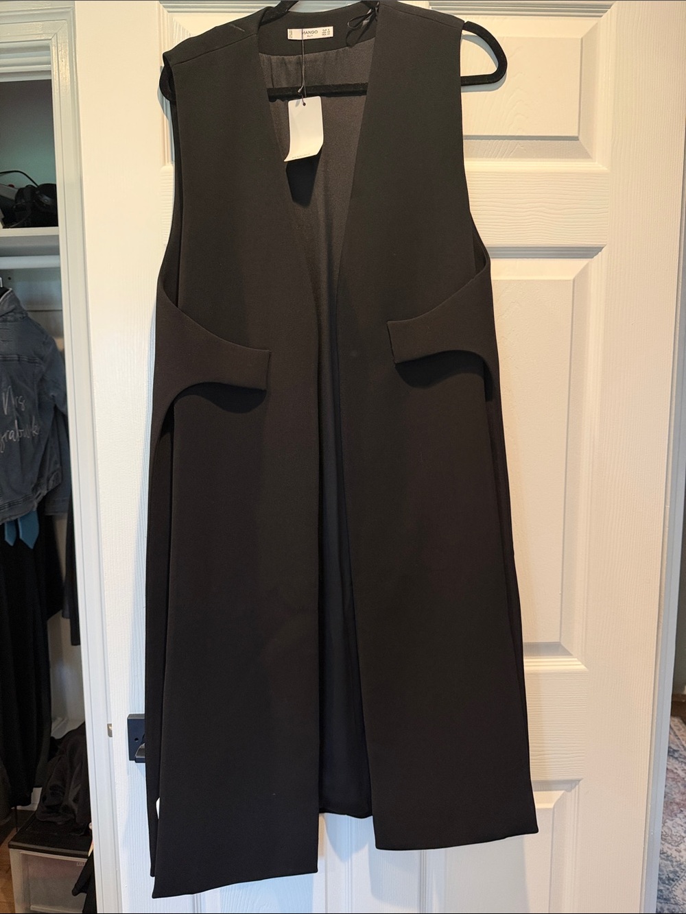 Mango Black Sleeveless Longline Suit